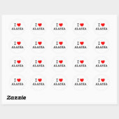 I HEART ALASKA RONDE STICKER (Vel)
