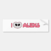 I Heart Aliens Bumpersticker (Voorkant)