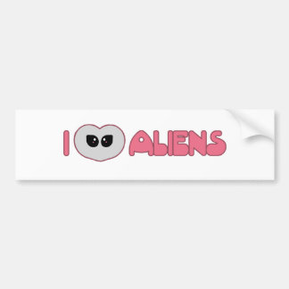 I Heart Aliens Bumpersticker