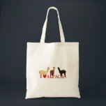 I "Heart" Alpacas Tote Bag<br><div class="desc">Drie alfaba's en het bericht "I hart" alfaba's vormen deze handige canvas tas</div>