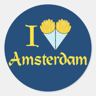 I Heart Amsterdam Ronde Sticker