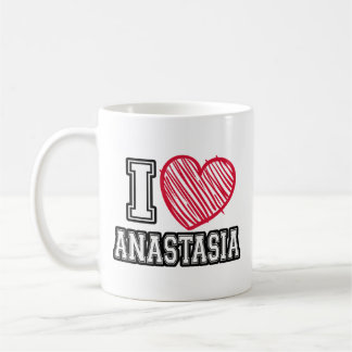 I Heart Anastasia First Name I Love Anastasia Pers Koffiemok