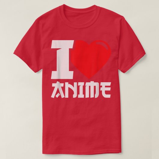 I Heart Anime - I Love Anime T-Shirt (Design voorkant)