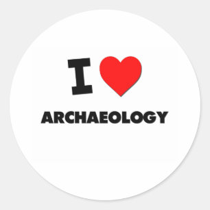 I Heart Archeology Ronde Sticker