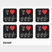 I Heart ASL I Love Sign Language Sticker (Vel)