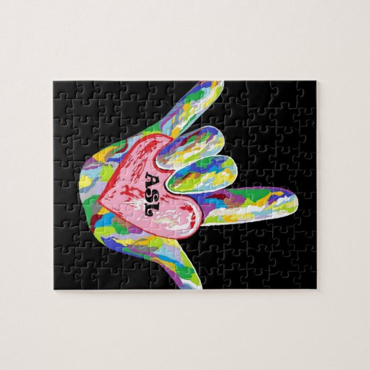 I Heart ASL Legpuzzel (Horizontaal)