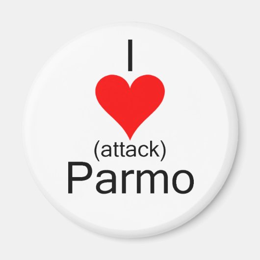 I Heart Attack Parmo Magneet (Voorkant)