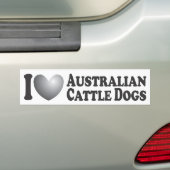 I Heart Australian Cattle Dogs - Bumpersticker (Op auto)