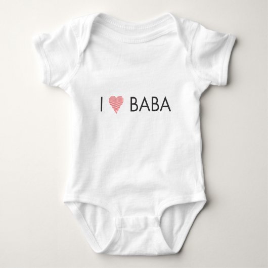I HEART BABA en DEDO Romper (Voorkant)