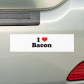 I Heart Bacon Bumpersticker (Op auto)