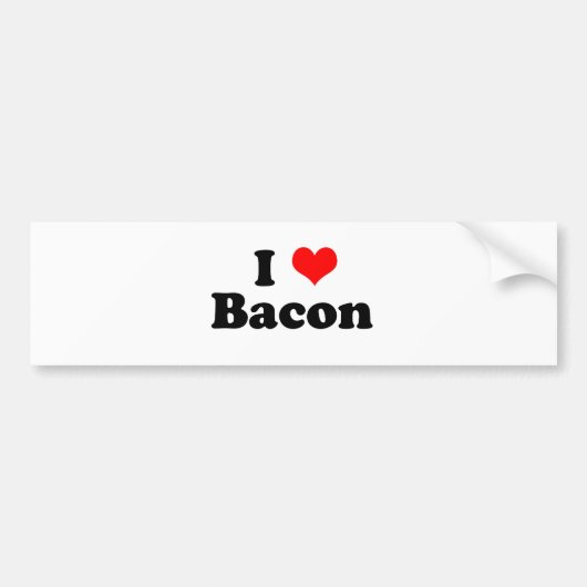 I Heart Bacon Bumpersticker (Voorkant)