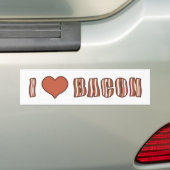 I Heart Bacon Bumpersticker 001 (Op auto)