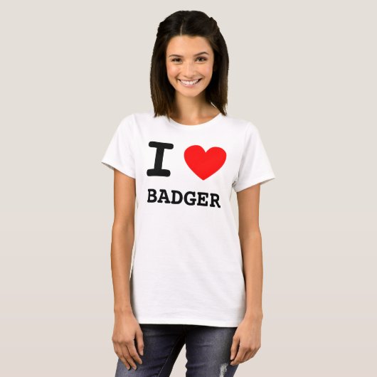 I Heart Badger Shirt (Voorkant volledig)