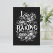 I Heart Baking Bedankkaart (Staand voorkant)