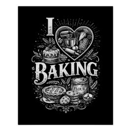 I Heart Baking Perfect Poster