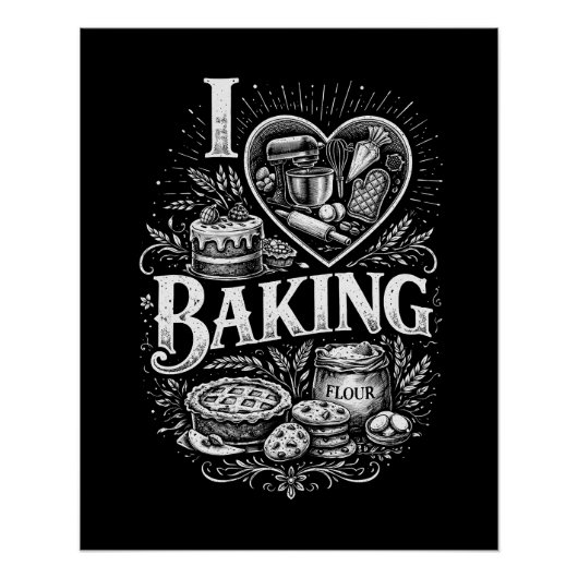 I Heart Baking Perfect Poster (Voorkant)