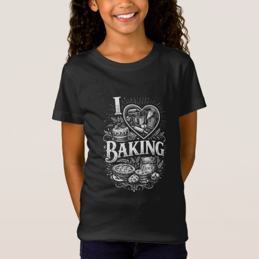 I Heart Baking T-shirt (Voorkant)
