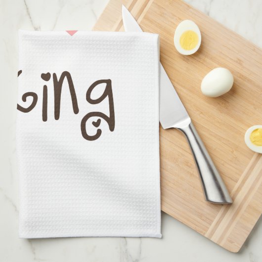 I Heart Baking Tea Towel Theedoek (Quarter Fold)