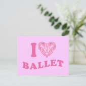I Heart Ballet Briefkaart (Staand voorkant)