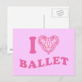 I Heart Ballet Briefkaart (Voorkant / Achterkant)