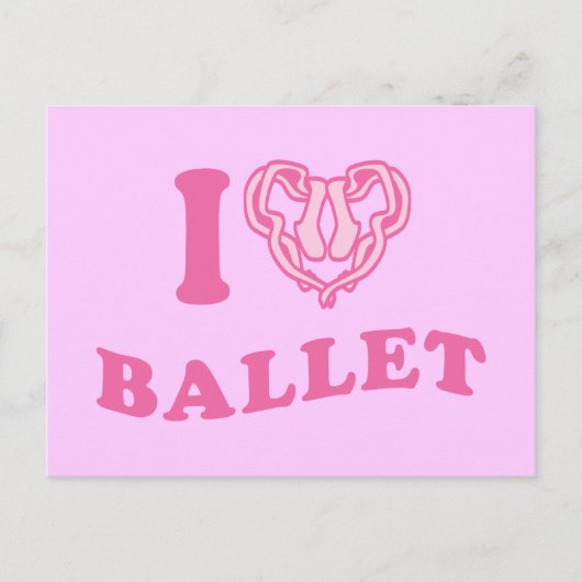 I Heart Ballet Briefkaart (Voorkant)