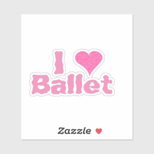 I Heart Ballet Sticker (Vel)