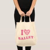 I Heart Ballet Tote Bag (Voorkant (product))