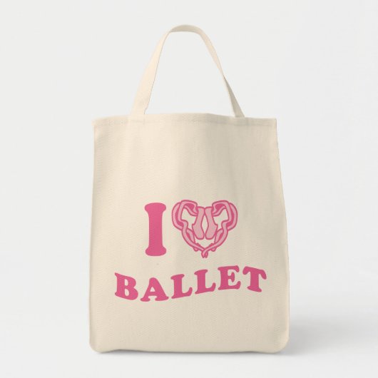 I Heart Ballet Tote Bag (Voorkant)
