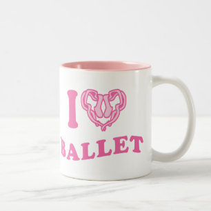 I Heart Ballet Tweekleurige Koffiemok