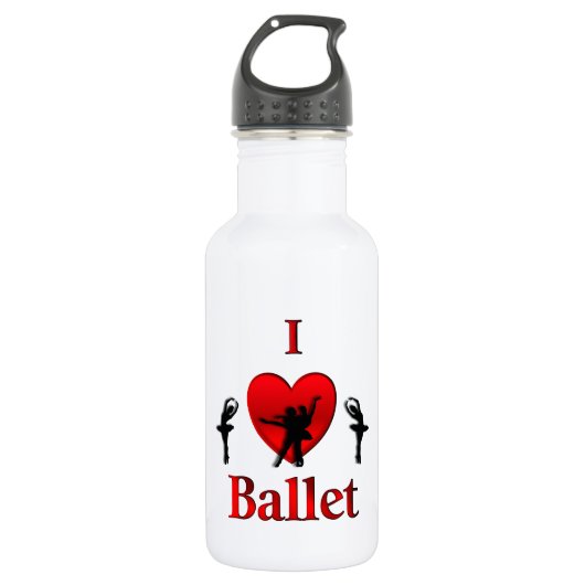 I Heart Ballet Waterfles (Voorkant)