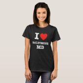 I Heart Baltimore (Maryland MD) Love T-shirt (Voorkant volledig)