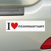 I [Heart] Bangkok Bumpersticker (Op auto)