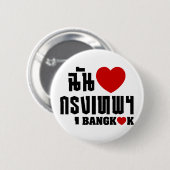 I Heart Bangkok [Krung Thep] Ronde Button 5,7 Cm (Voorkant /achterkant)