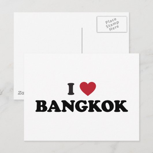 I Heart Bangkok Thailand Briefkaart (Voorkant / Achterkant)