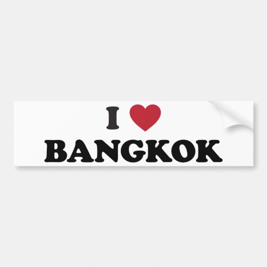 I Heart Bangkok Thailand Bumpersticker (Voorkant)