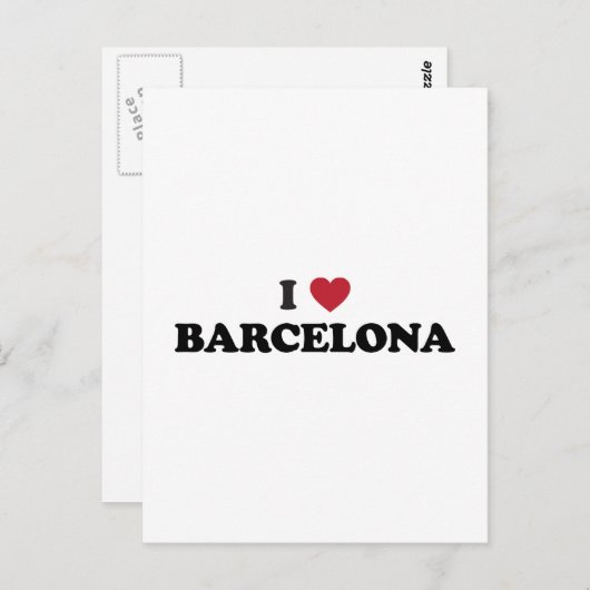 I Heart Barcelona Spanje Briefkaart (Voorkant / Achterkant)