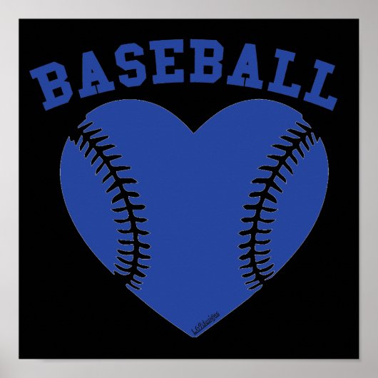 I HEART BASEBALL POSTER (Voorkant)