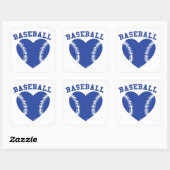 I HEART BASEBALL VIERKANTE STICKER (Vel)