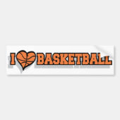 I Heart Basketball Bumpersticker (Voorkant)