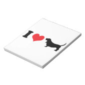 I Heart Basset Hounds Notitieblok (Linkerzijde)