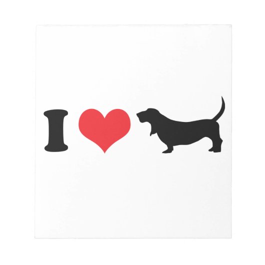 I Heart Basset Hounds Notitieblok (Voorkant)