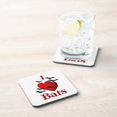 I Heart Bats Bier Onderzetter (Rechterzijde)
