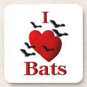 I Heart Bats Bier Onderzetter (Voorkant)