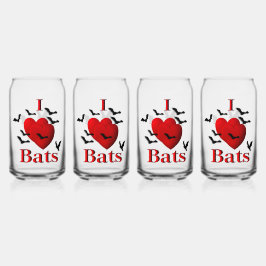 I Heart Bats Blikvorm Glas