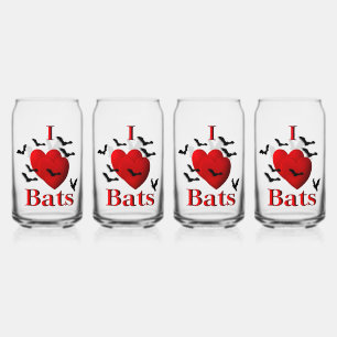 I Heart Bats Blikvorm Glas