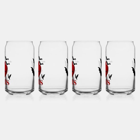 I Heart Bats Blikvorm Glas (Links)