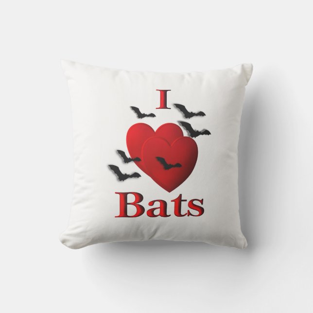 I Heart Bats Buitenkussen (Voorkant)