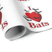 I Heart Bats Cadeaupapier (Rol Hoek)