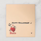 I Heart Bats Happy Halloween Plaatskaartje (Buitenkant ongevouwen)