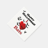 I Heart Bats Happy Halloween Servet (Hoek)